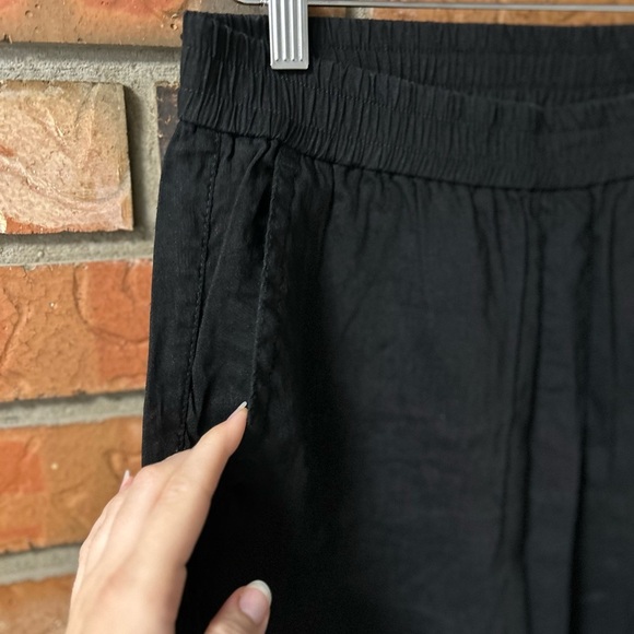 Marc Cain Loose Trousers In Linen Blend Black - Picture 3 of 8